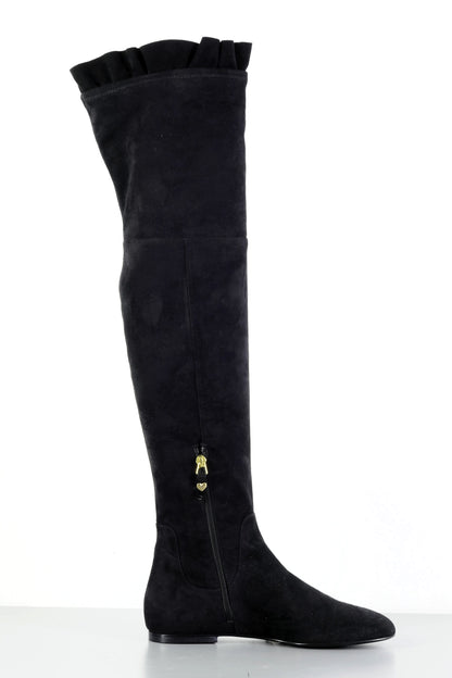 BUUTS Twinset Overknees Wildleder schwarz 223072-3