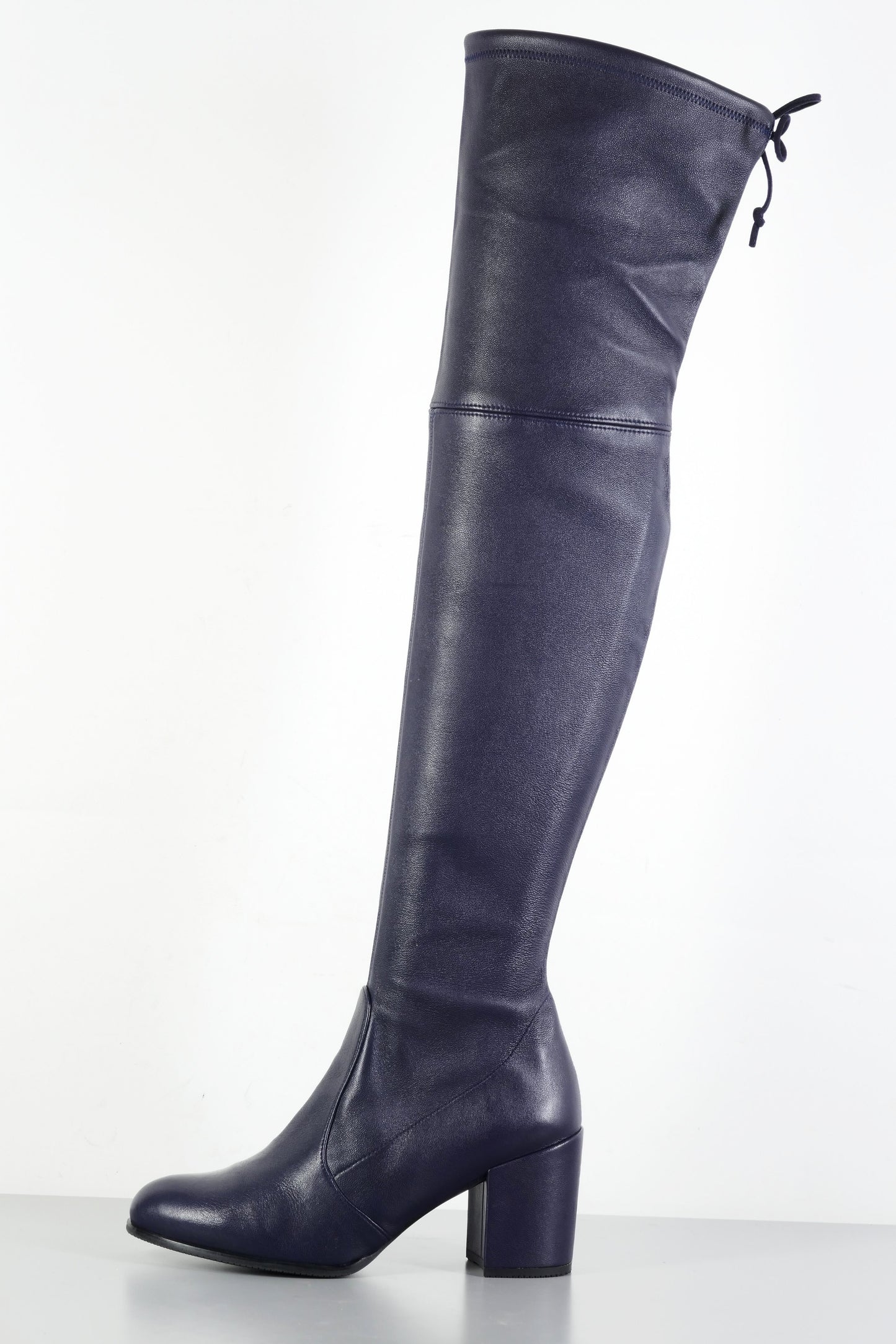 BUUTS Stuart Weitzmann Overknees Leder blau 223075-1