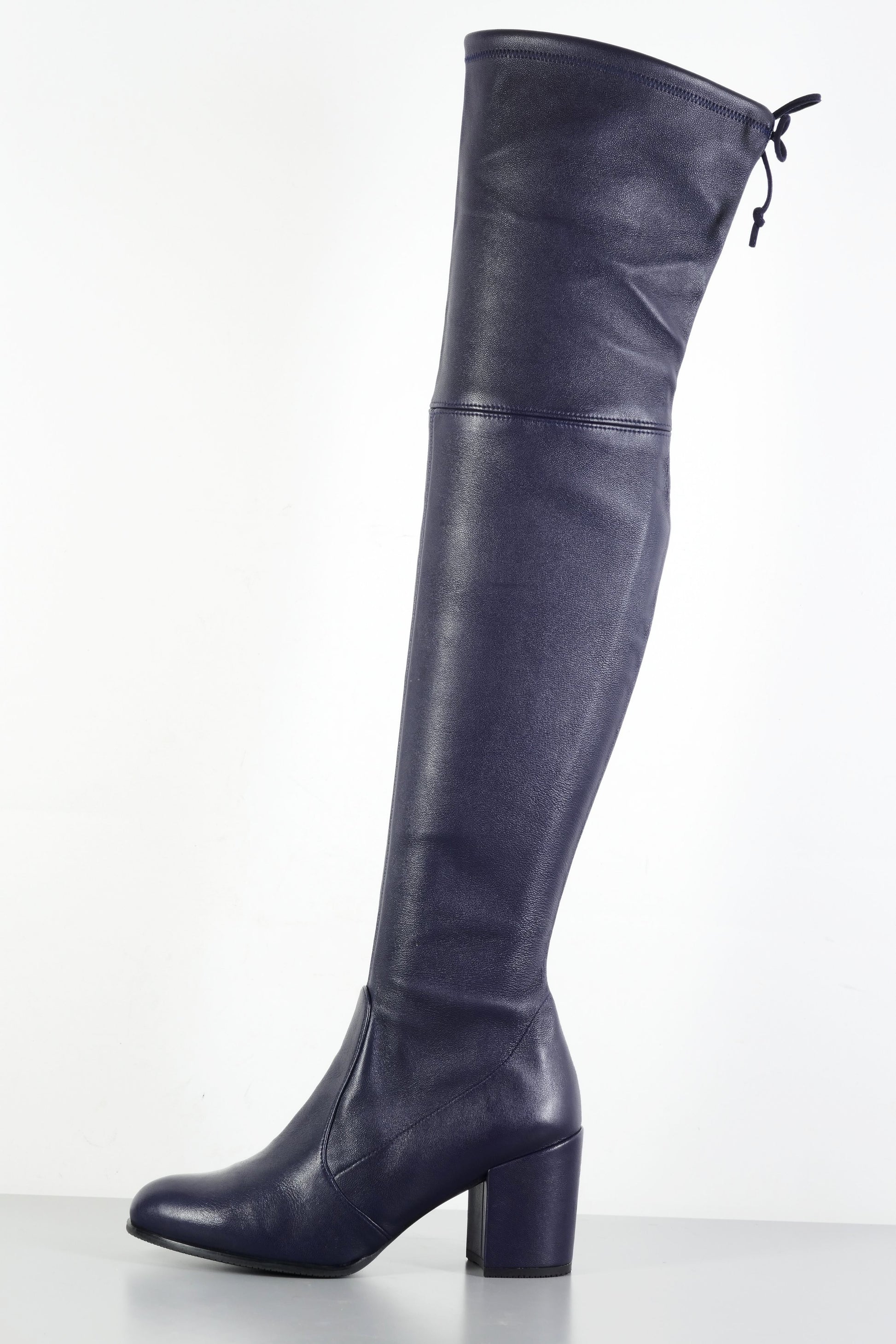 BUUTS Stuart Weitzmann Overknees Leder blau 223075-1