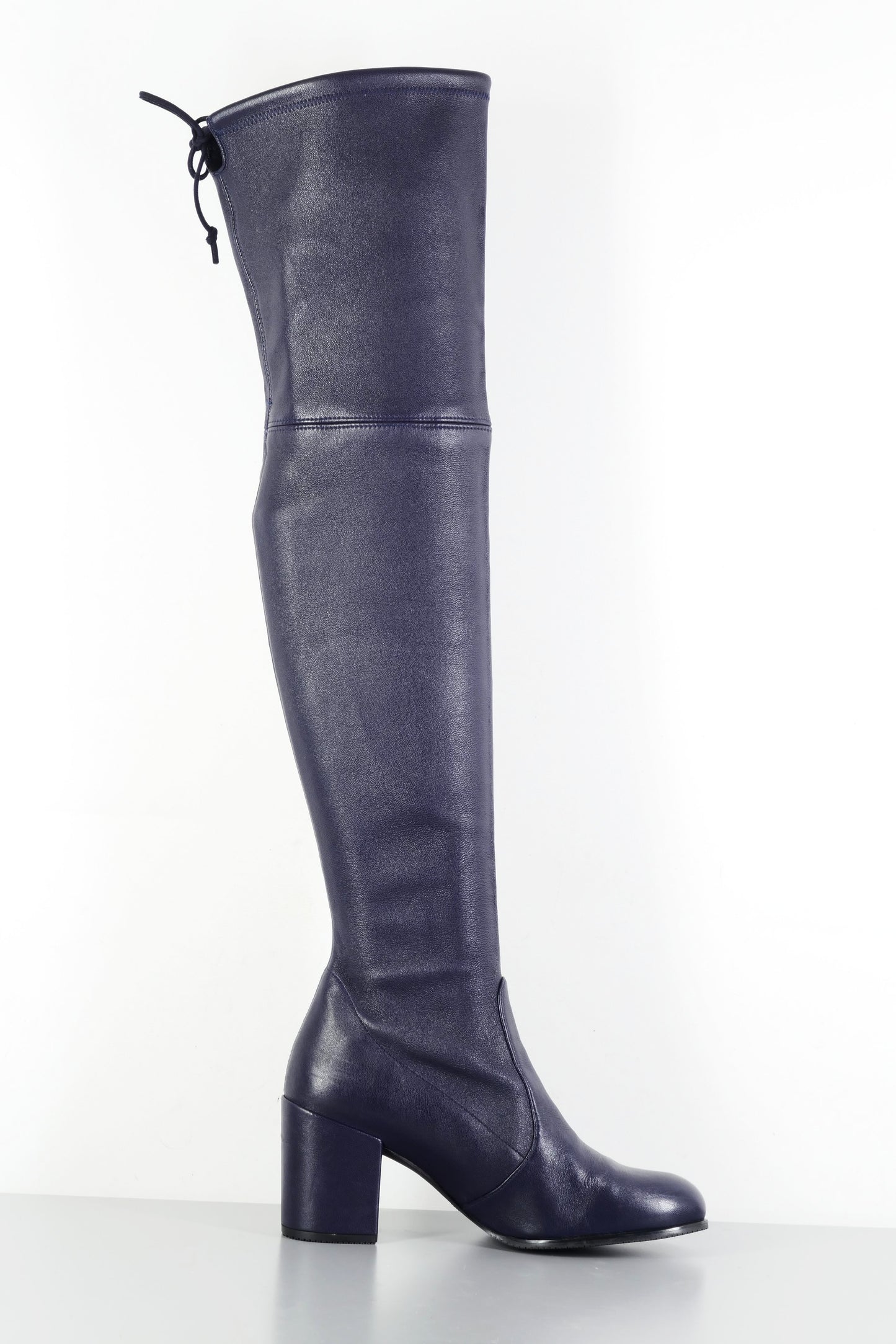 BUUTS Stuart Weitzmann Overknees Leder blau 223075-3