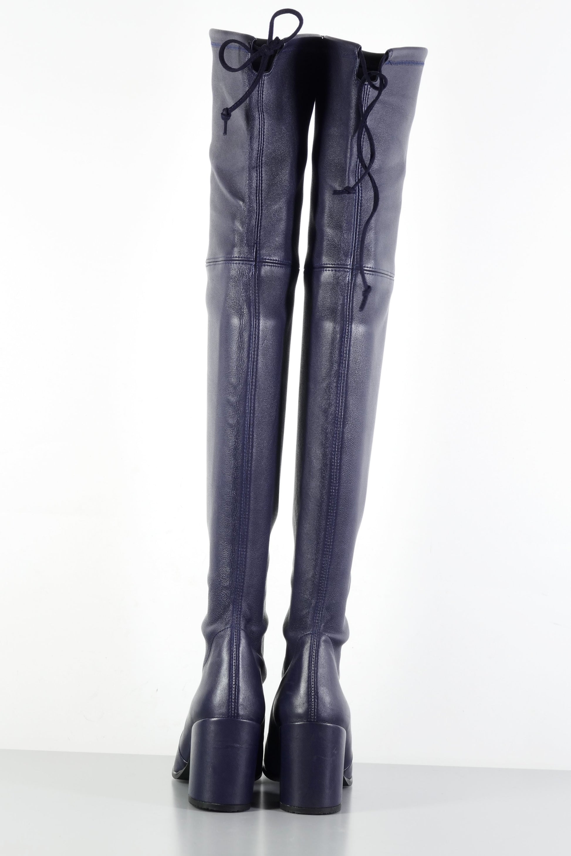 BUUTS Stuart Weitzmann Overknees Leder blau 223075-5