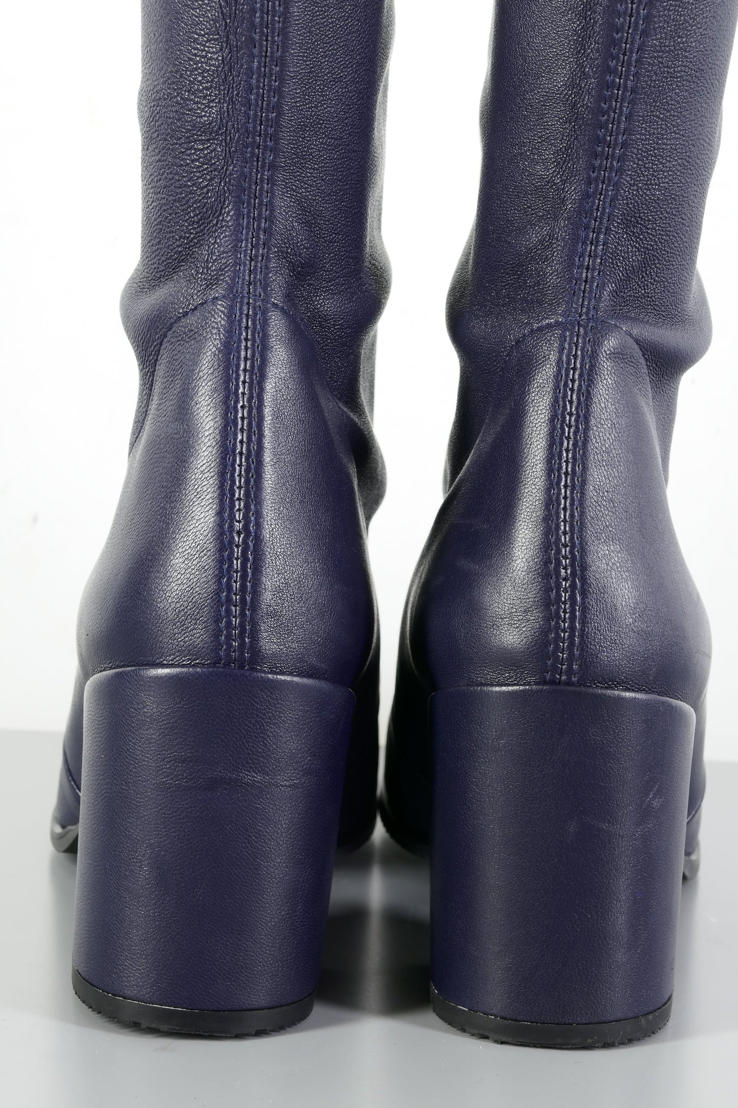 BUUTS Stuart Weitzmann Overknees Leder blau 223075-6