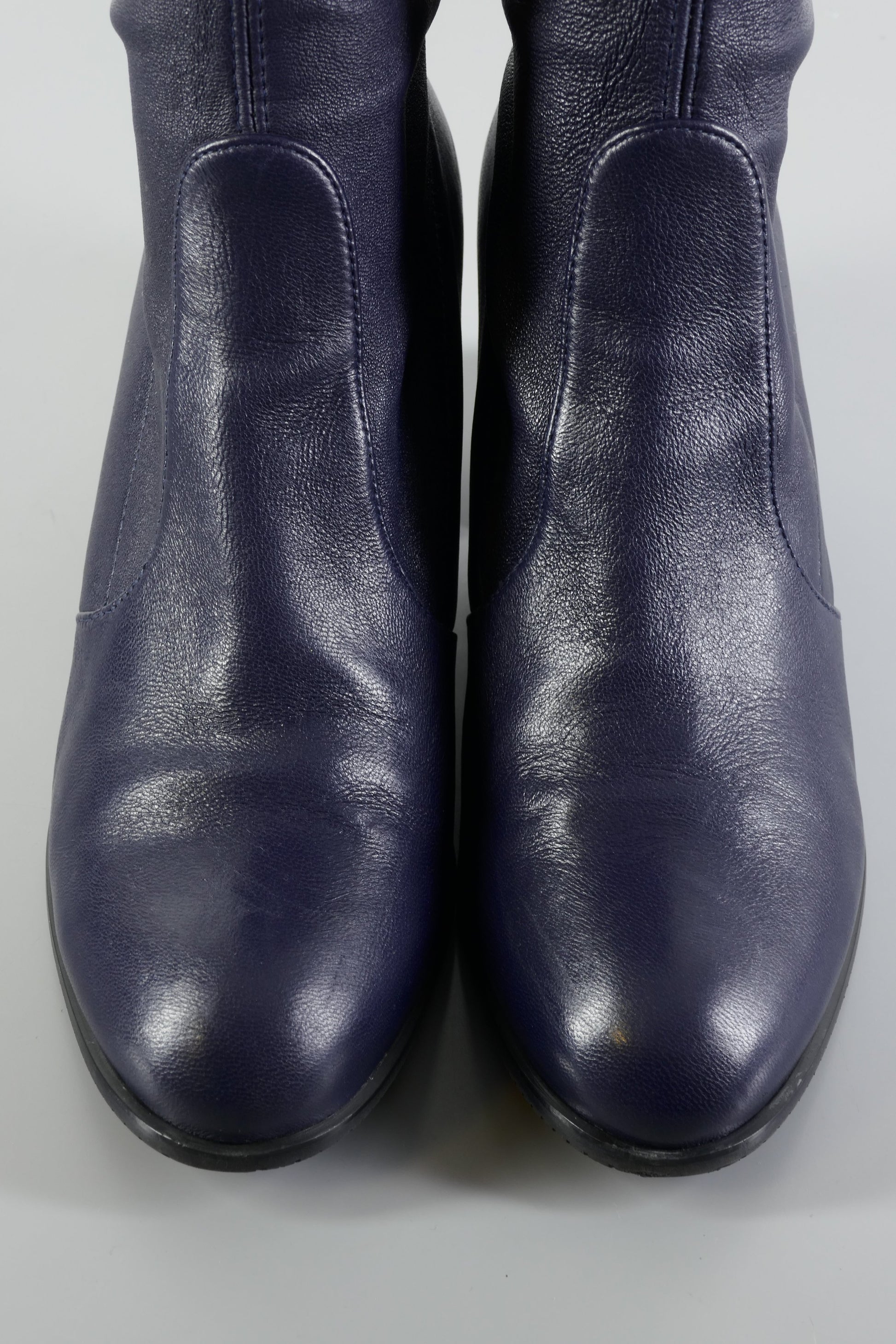 BUUTS Stuart Weitzmann Overknees Leder blau 223075-7