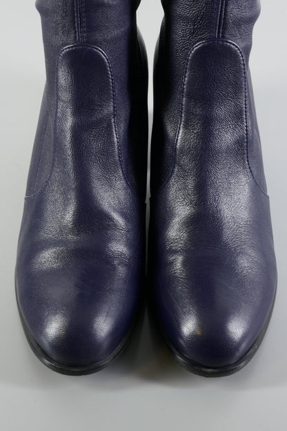 BUUTS Stuart Weitzmann Overknees Leder blau 223075-7