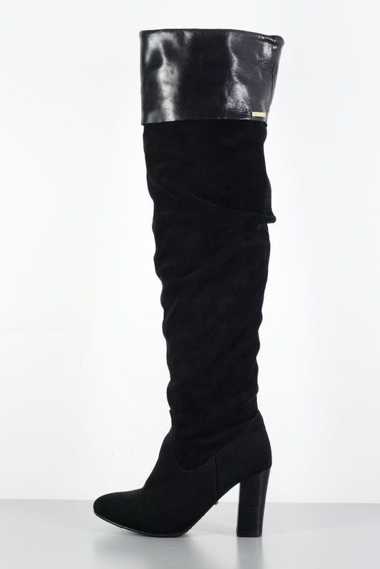 BUUTS Vkingas Overknees Wildleder schwarz 223077-1