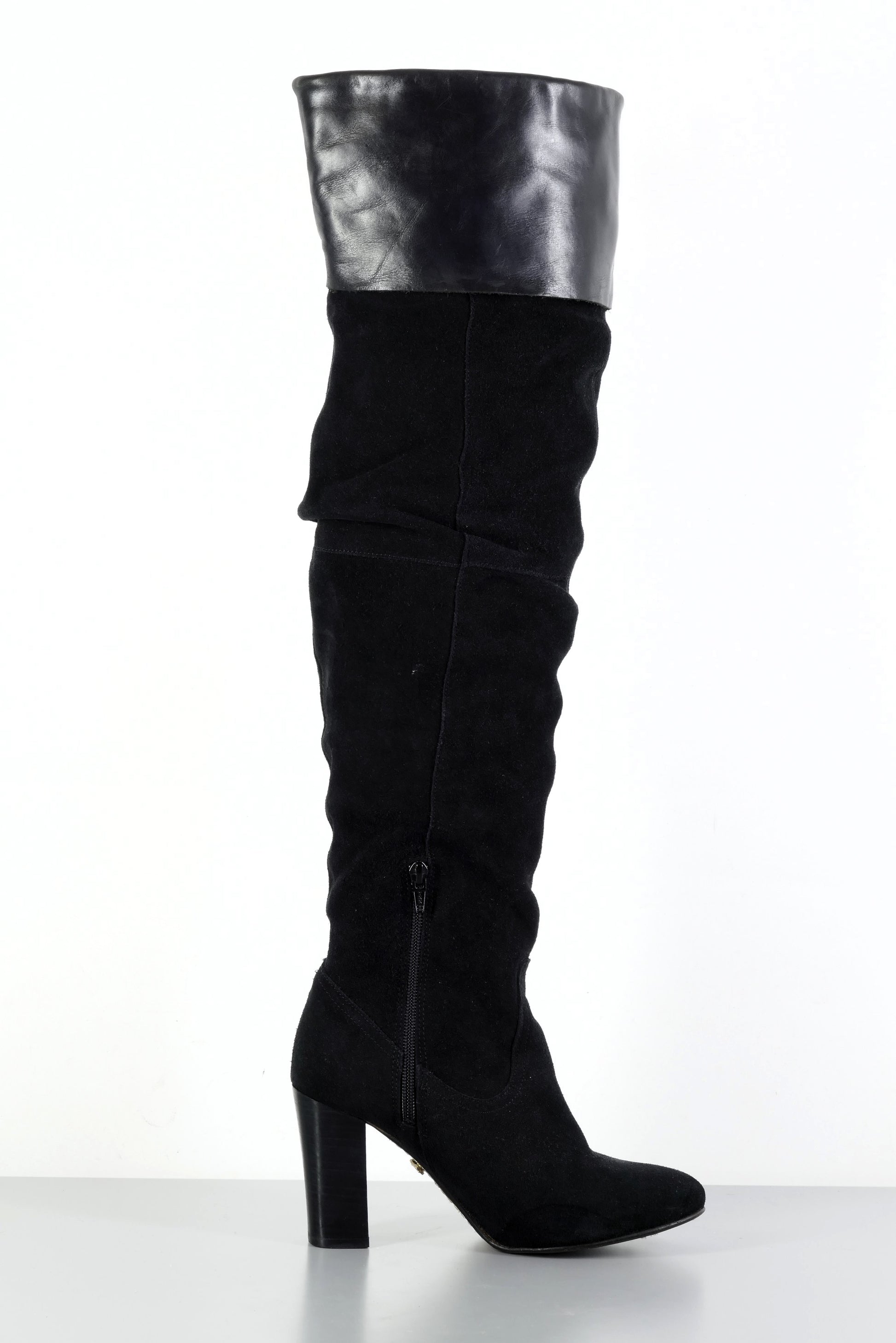 BUUTS Vkingas Overknees Wildleder schwarz 223077-3