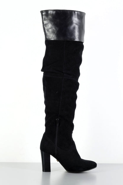 BUUTS Vkingas Overknees Wildleder schwarz 223077-3