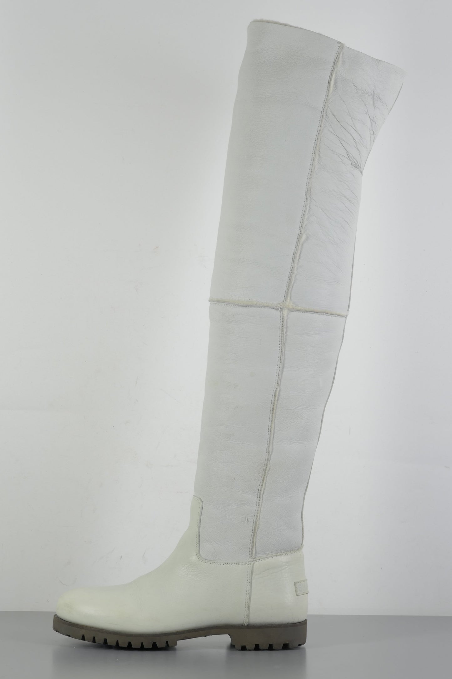 BUUTS Shabbies Overknees Leder weiß 223078-1