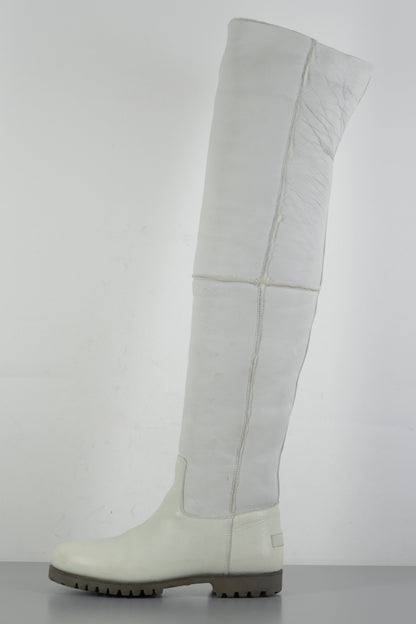 BUUTS Shabbies Overknees Leder weiß 223078-1