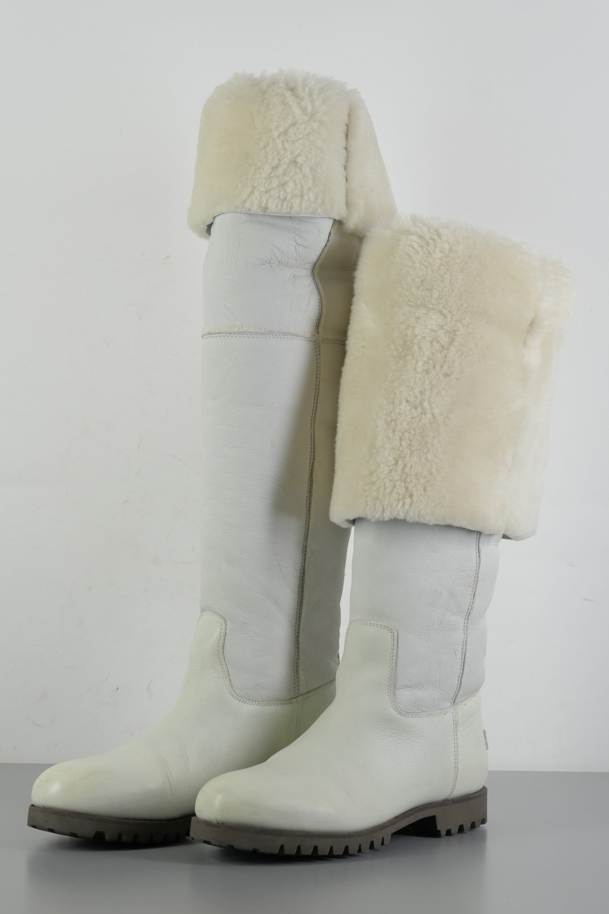 BUUTS Shabbies Overknees Leder weiß 223078-11