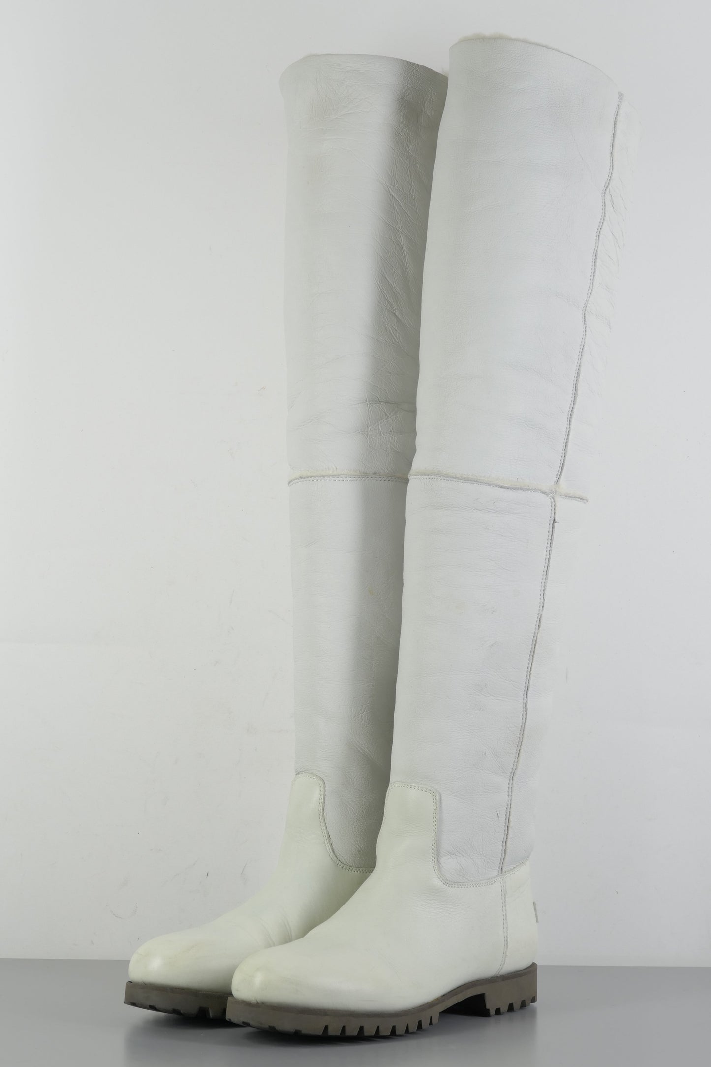 BUUTS Shabbies Overknees Leder weiß 223078-2
