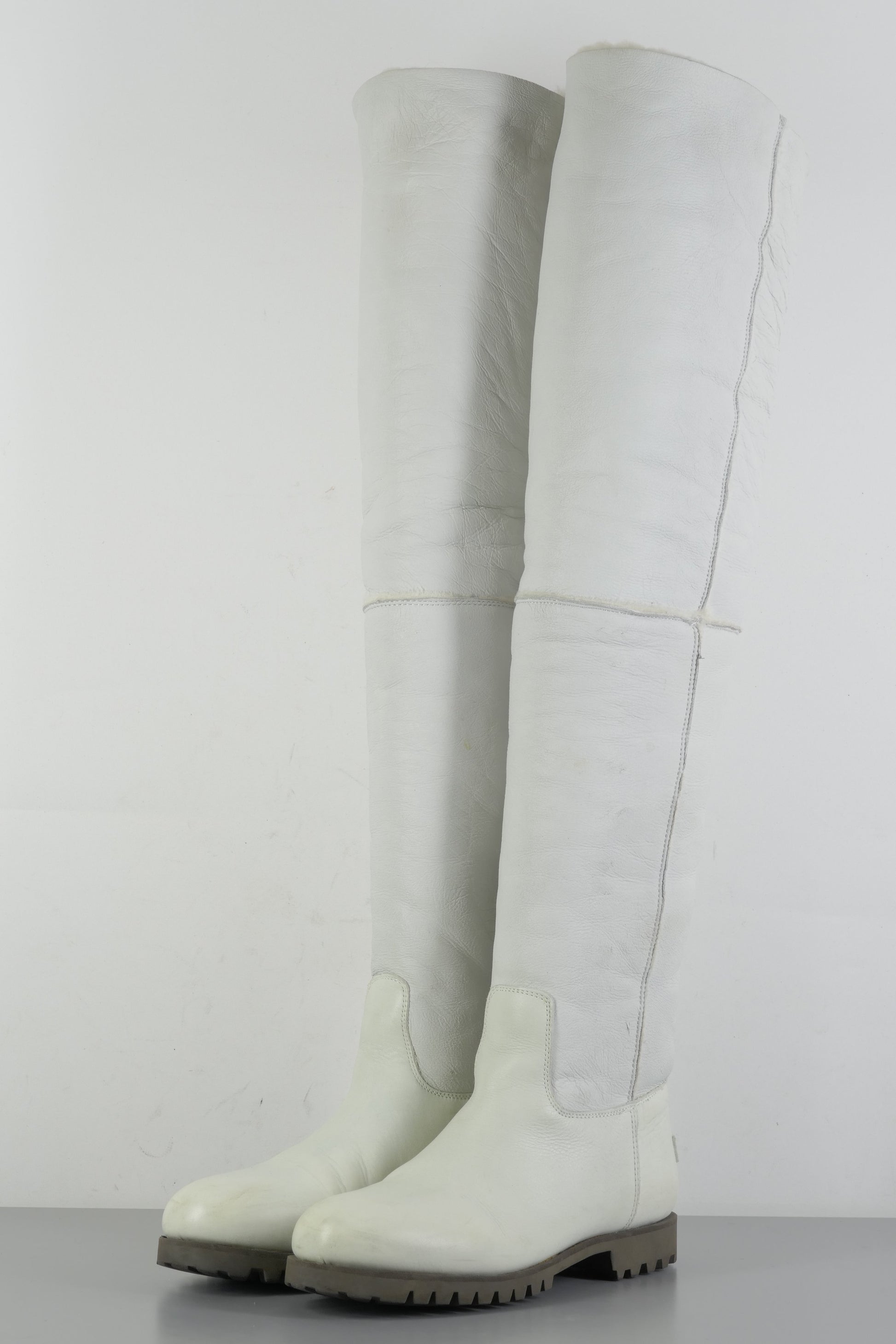 BUUTS Shabbies Overknees Leder weiß 223078-2