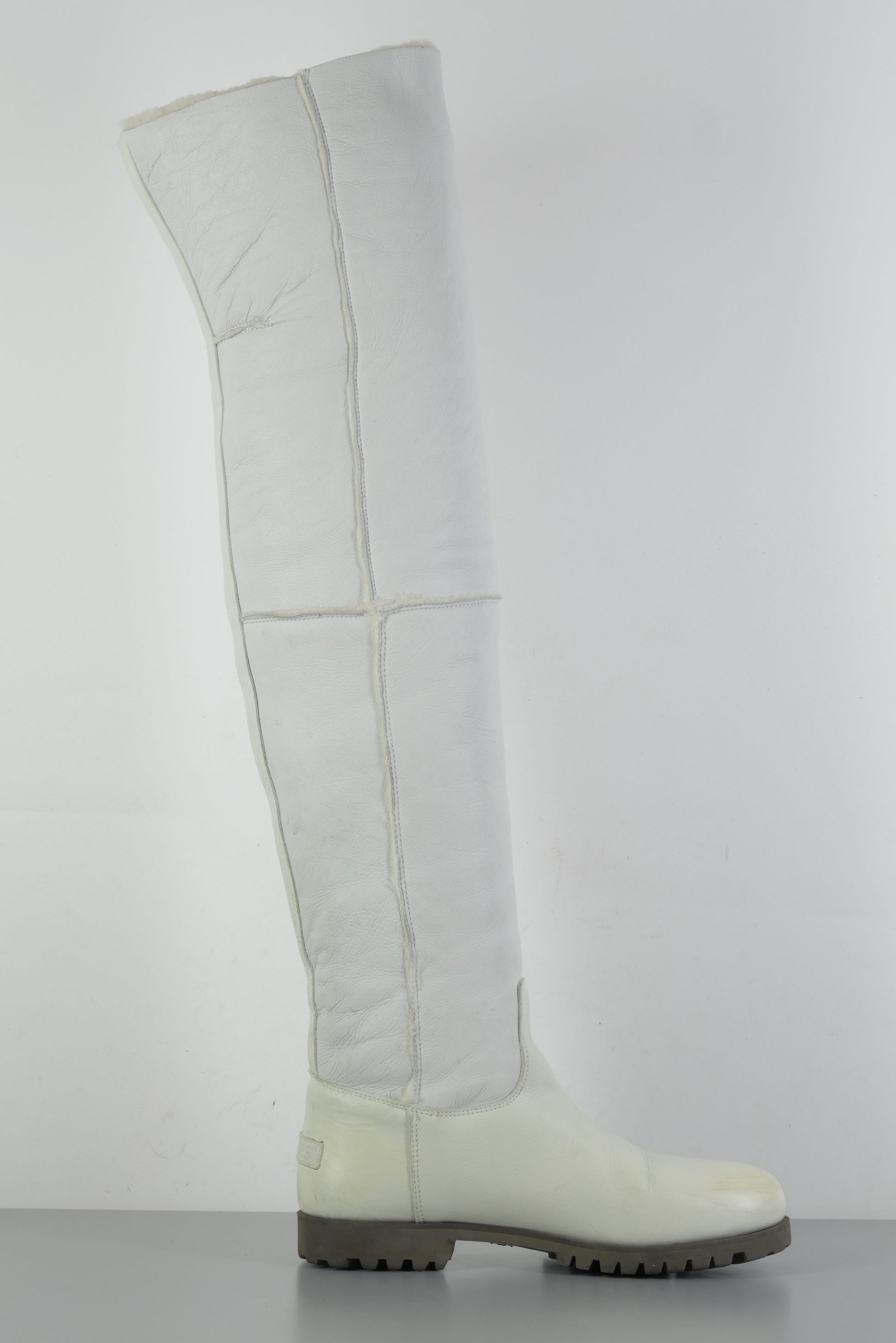 BUUTS Shabbies Overknees Leder weiß 223078-3
