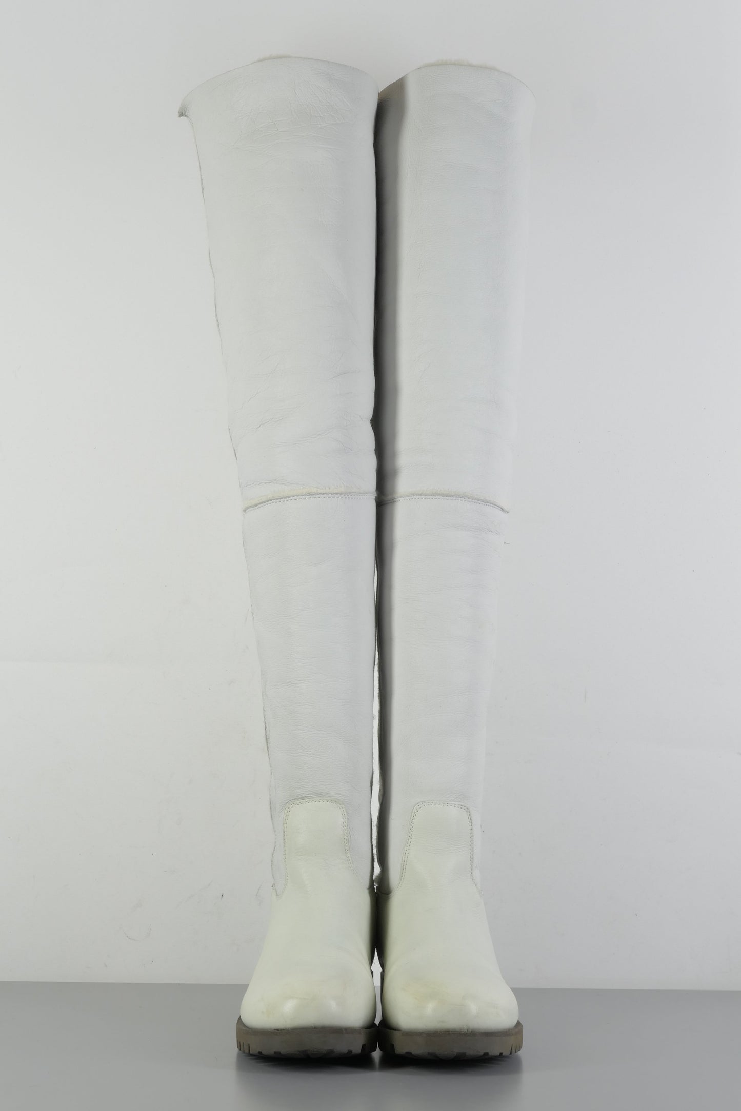 BUUTS Shabbies Overknees Leder weiß 223078-4