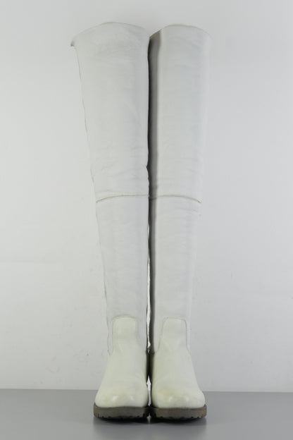 BUUTS Shabbies Overknees Leder weiß 223078-4