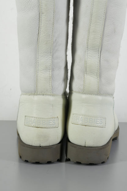 BUUTS Shabbies Overknees Leder weiß 223078-6