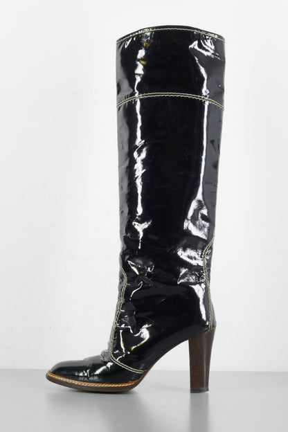 BUUTS Vintage Vintage-Stiefel Leder schwarz 223079-1