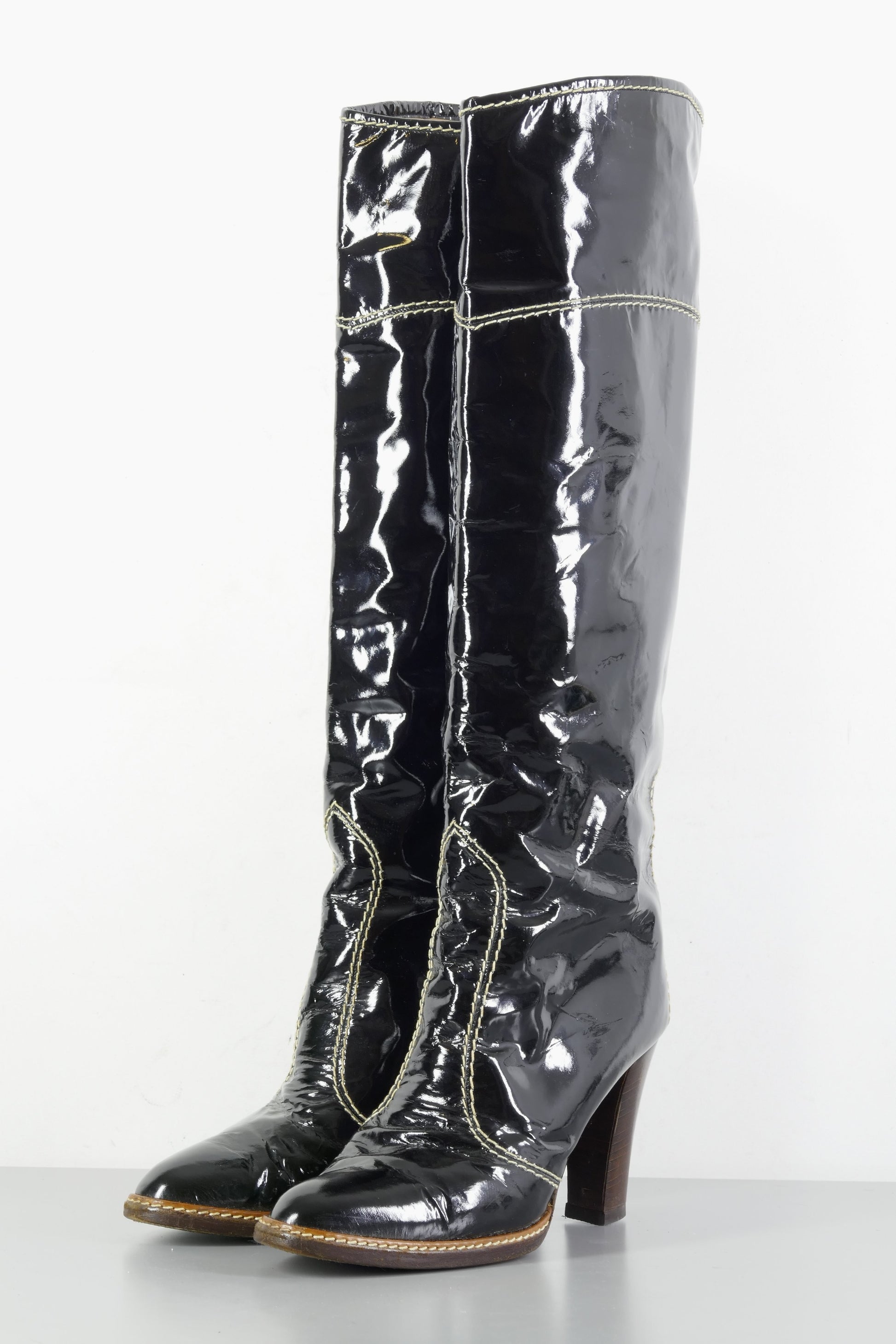 BUUTS Vintage Vintage-Stiefel Leder schwarz 223079-2