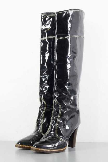 BUUTS Vintage Vintage-Stiefel Leder schwarz 223079-2