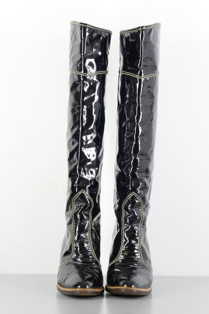 BUUTS Vintage Vintage-Stiefel Leder schwarz 223079-4