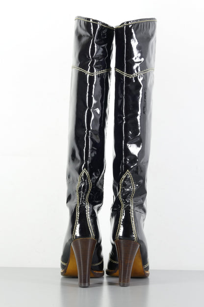 BUUTS Vintage Vintage-Stiefel Leder schwarz 223079-5