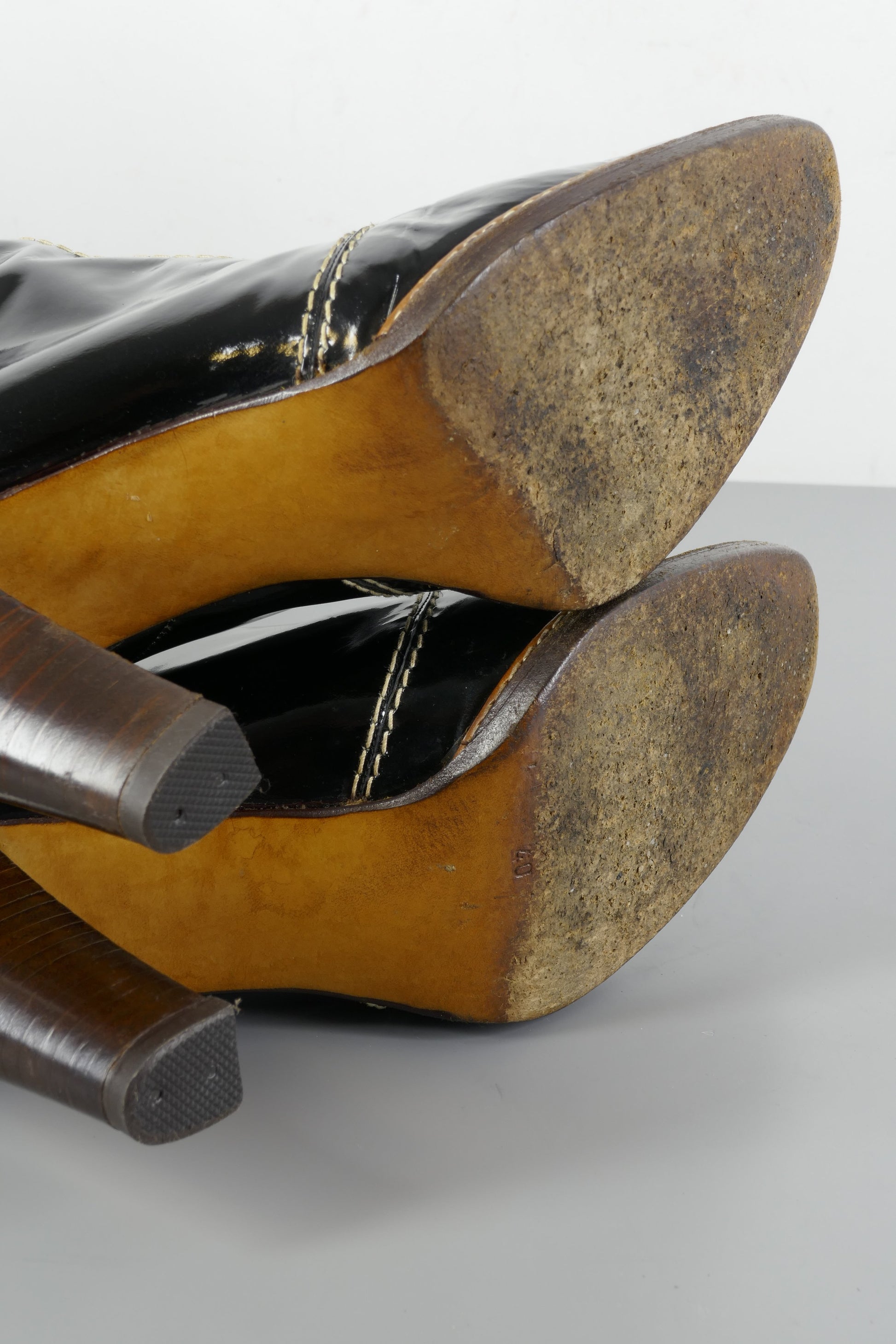 BUUTS Vintage Vintage-Stiefel Leder schwarz 223079-8