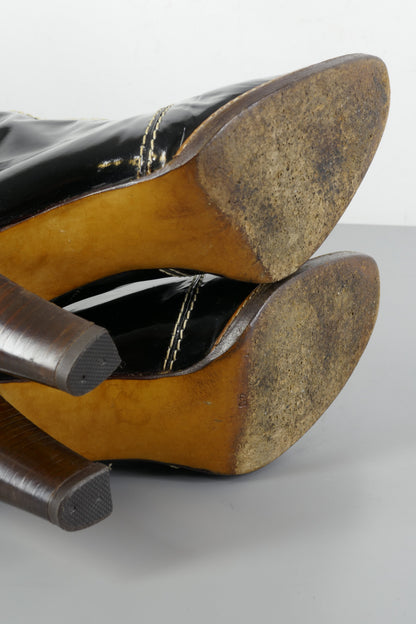 BUUTS Vintage Vintage-Stiefel Leder schwarz 223079-8