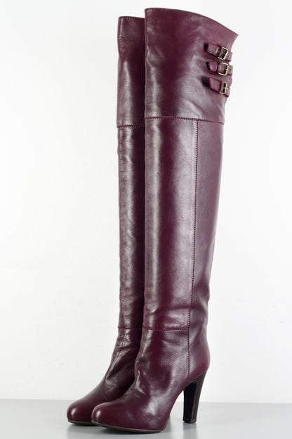 BUUTS L'Autre Chose Overknees Leder bordeaux 223081-2