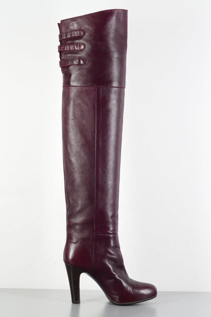 BUUTS L'Autre Chose Overknees Leder bordeaux 223081-3