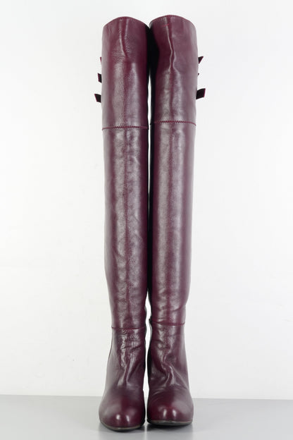 BUUTS L'Autre Chose Overknees Leder bordeaux 223081-4