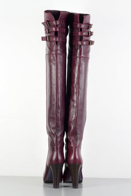 BUUTS L'Autre Chose Overknees Leder bordeaux 223081-5