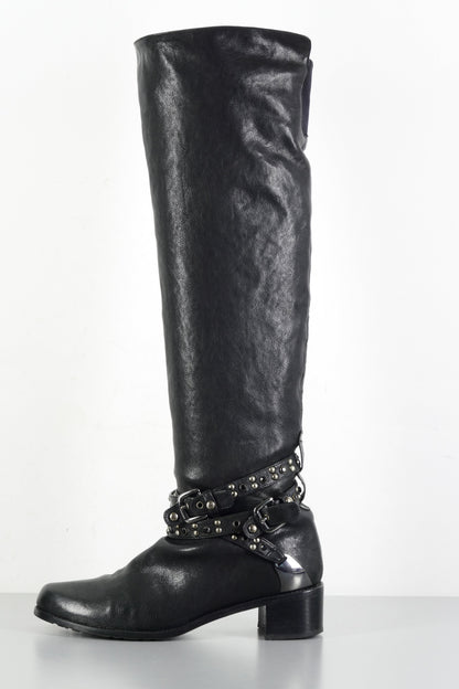 BUUTS Stuart Weitzmann Hohe Stiefel Leder schwarz 224002-1