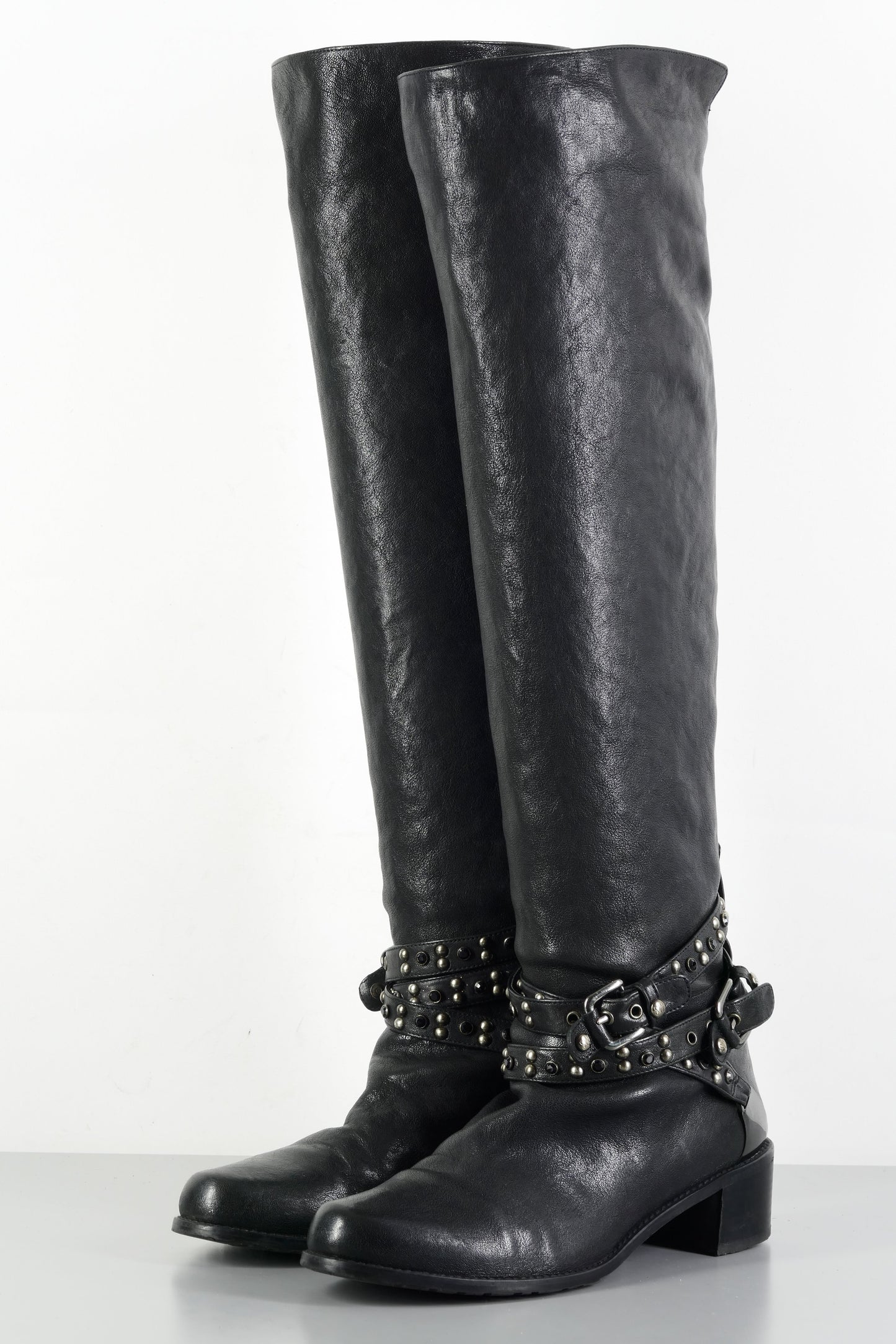 BUUTS Stuart Weitzmann Hohe Stiefel Leder schwarz 224002-2