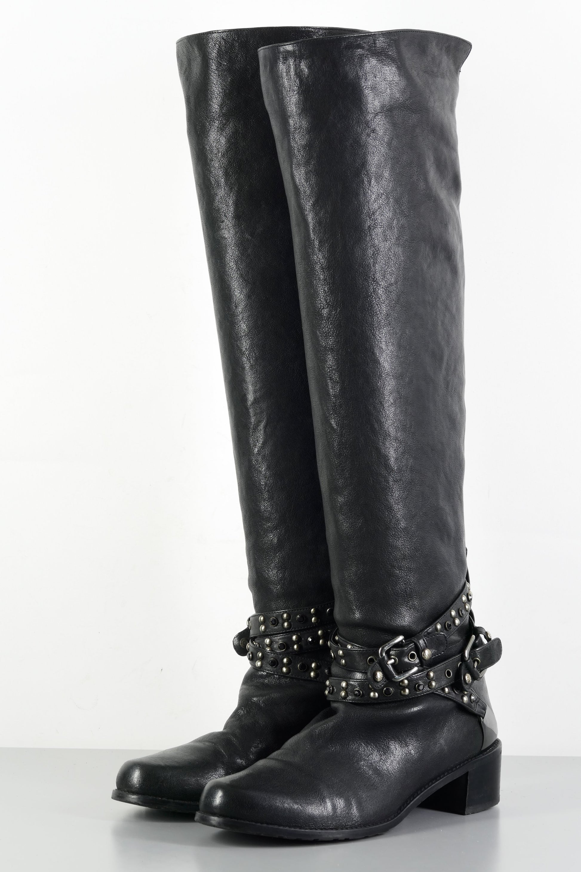 BUUTS Stuart Weitzmann Hohe Stiefel Leder schwarz 224002-2