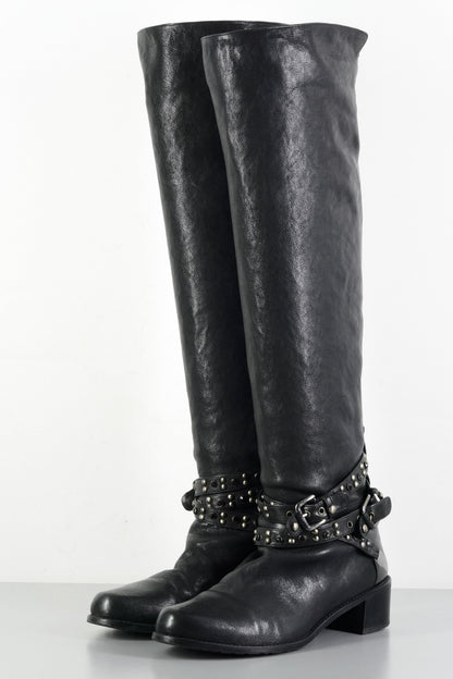 BUUTS Stuart Weitzmann Hohe Stiefel Leder schwarz 224002-2