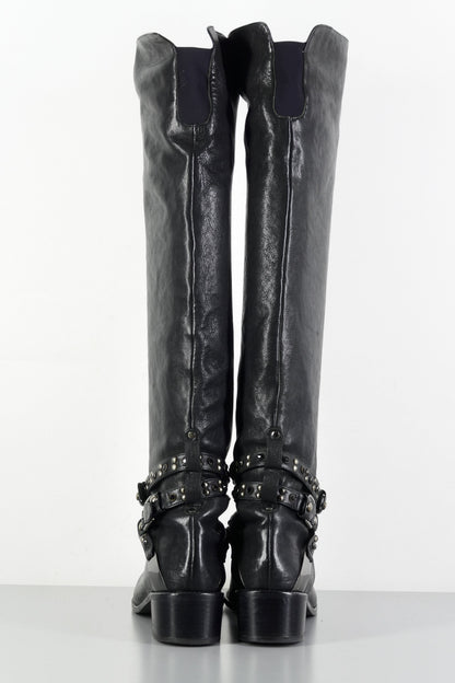BUUTS Stuart Weitzmann Hohe Stiefel Leder schwarz 224002-5