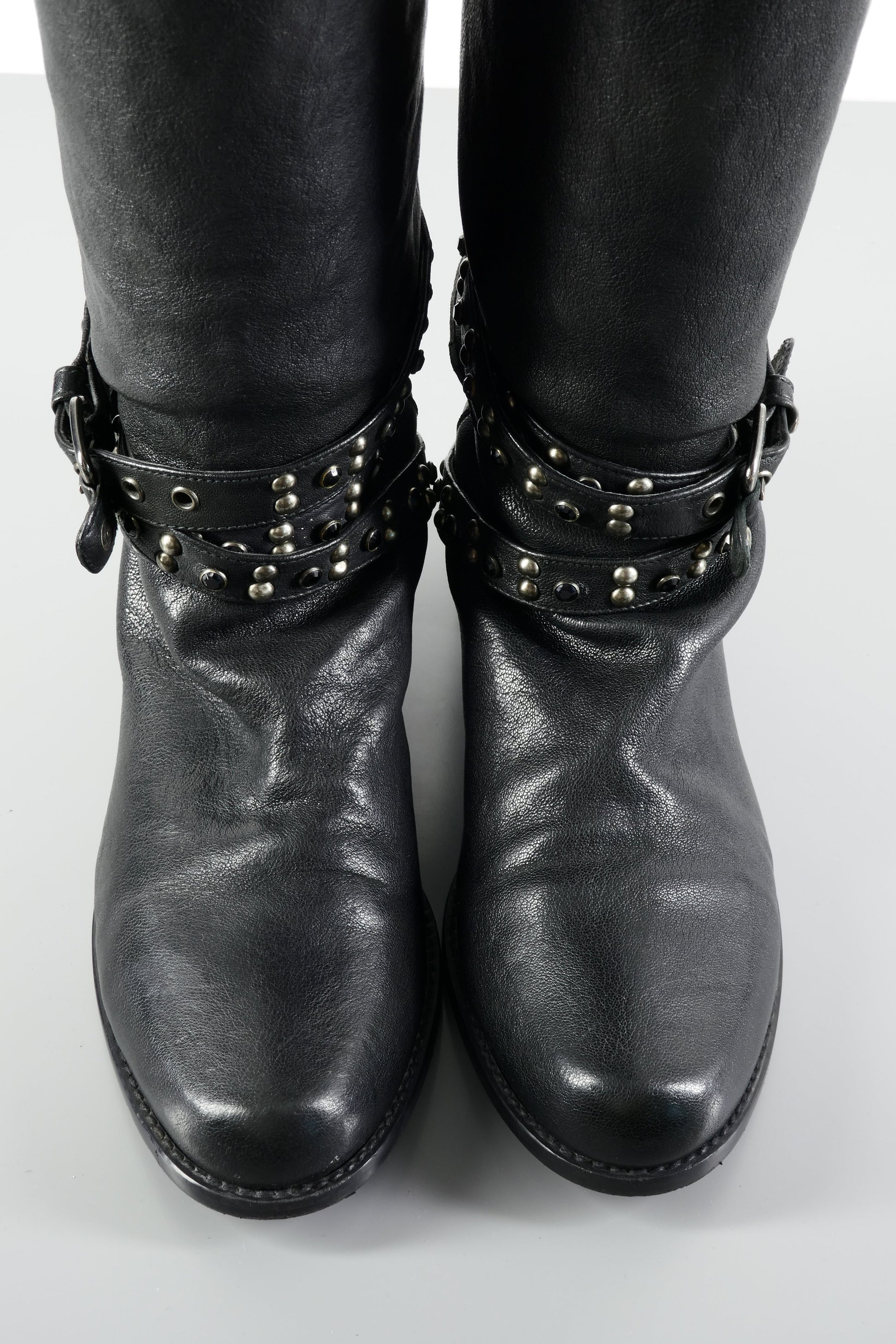 BUUTS Stuart Weitzmann Hohe Stiefel Leder schwarz 224002-7