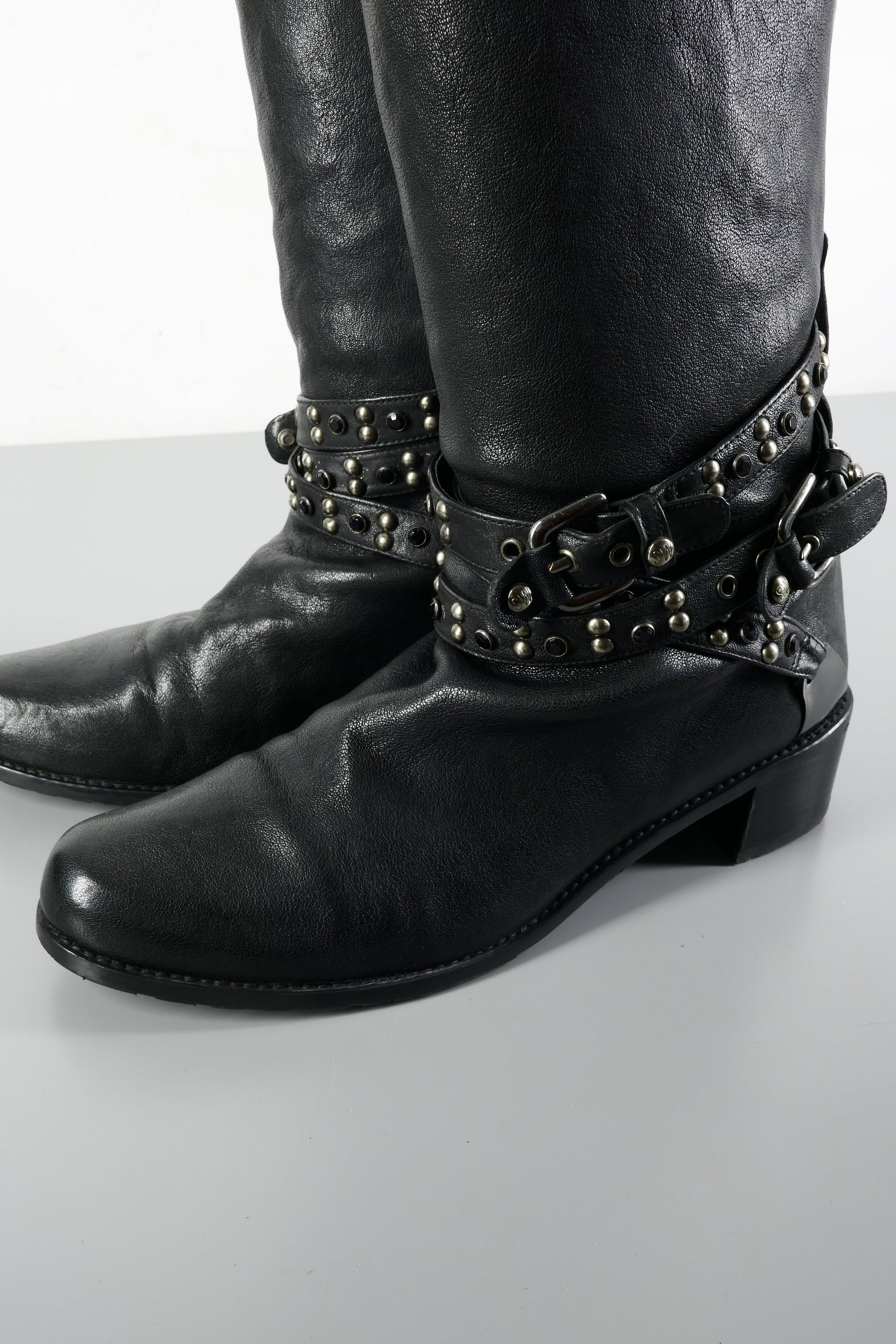 BUUTS Stuart Weitzmann Hohe Stiefel Leder schwarz 224002-9