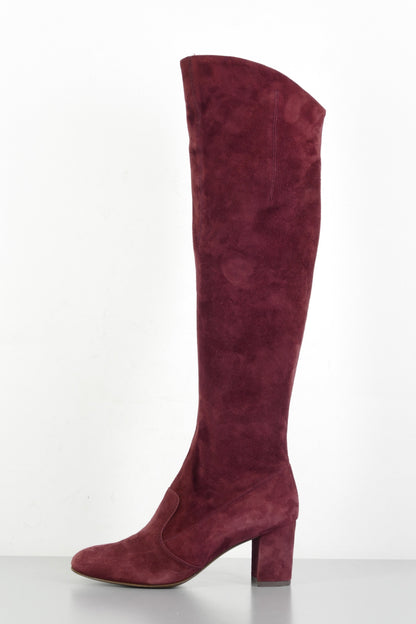 BUUTS L'Autre Chose Hohe Stiefel Wildleder bordeaux 224003-1