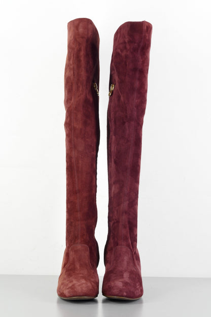 BUUTS L'Autre Chose Hohe Stiefel Wildleder bordeaux 224003-4