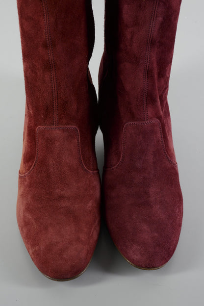 BUUTS L'Autre Chose Hohe Stiefel Wildleder bordeaux 224003-7
