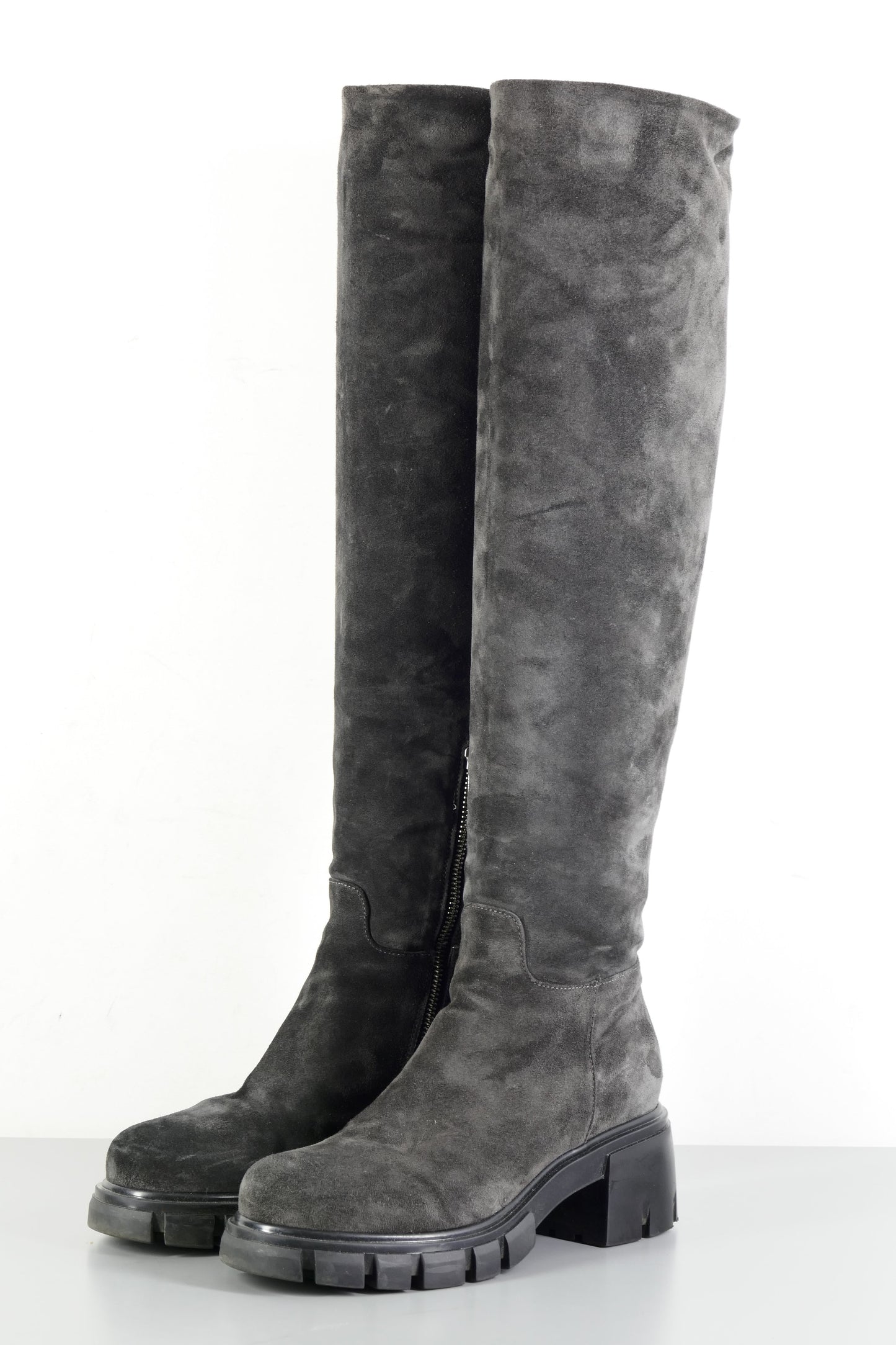 BUUTS Now Hohe Stiefel Wildleder grau 224010-2