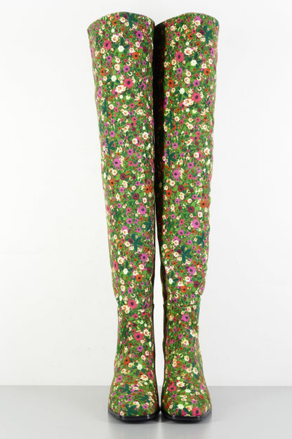BUUTS Marc Cain Overknees Textil gemustert 224012-4