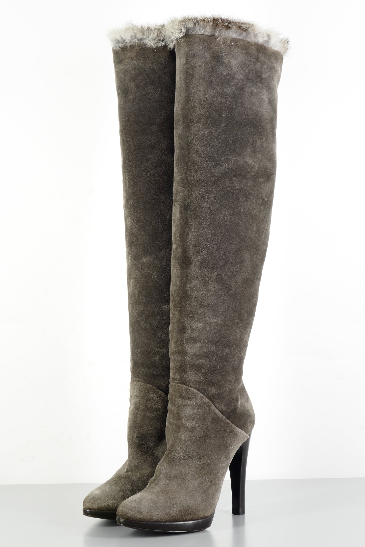 BUUTS Giuseppe Zanotti Hohe Stiefel Wildleder khaki 224014-2