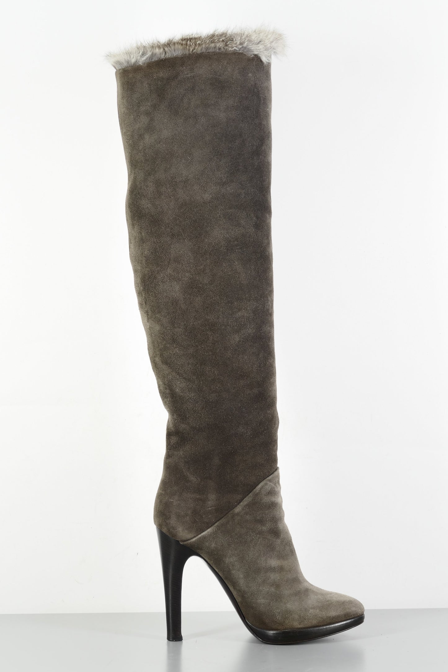 BUUTS Giuseppe Zanotti Hohe Stiefel Wildleder khaki 224014-3
