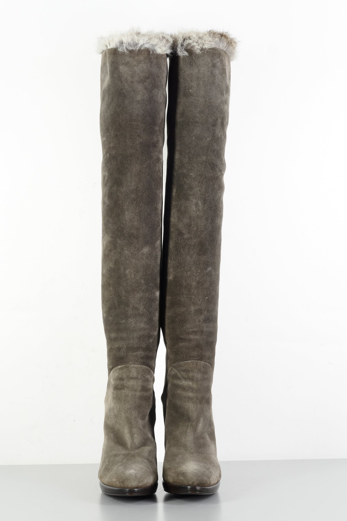 BUUTS Giuseppe Zanotti Hohe Stiefel Wildleder khaki 224014-4