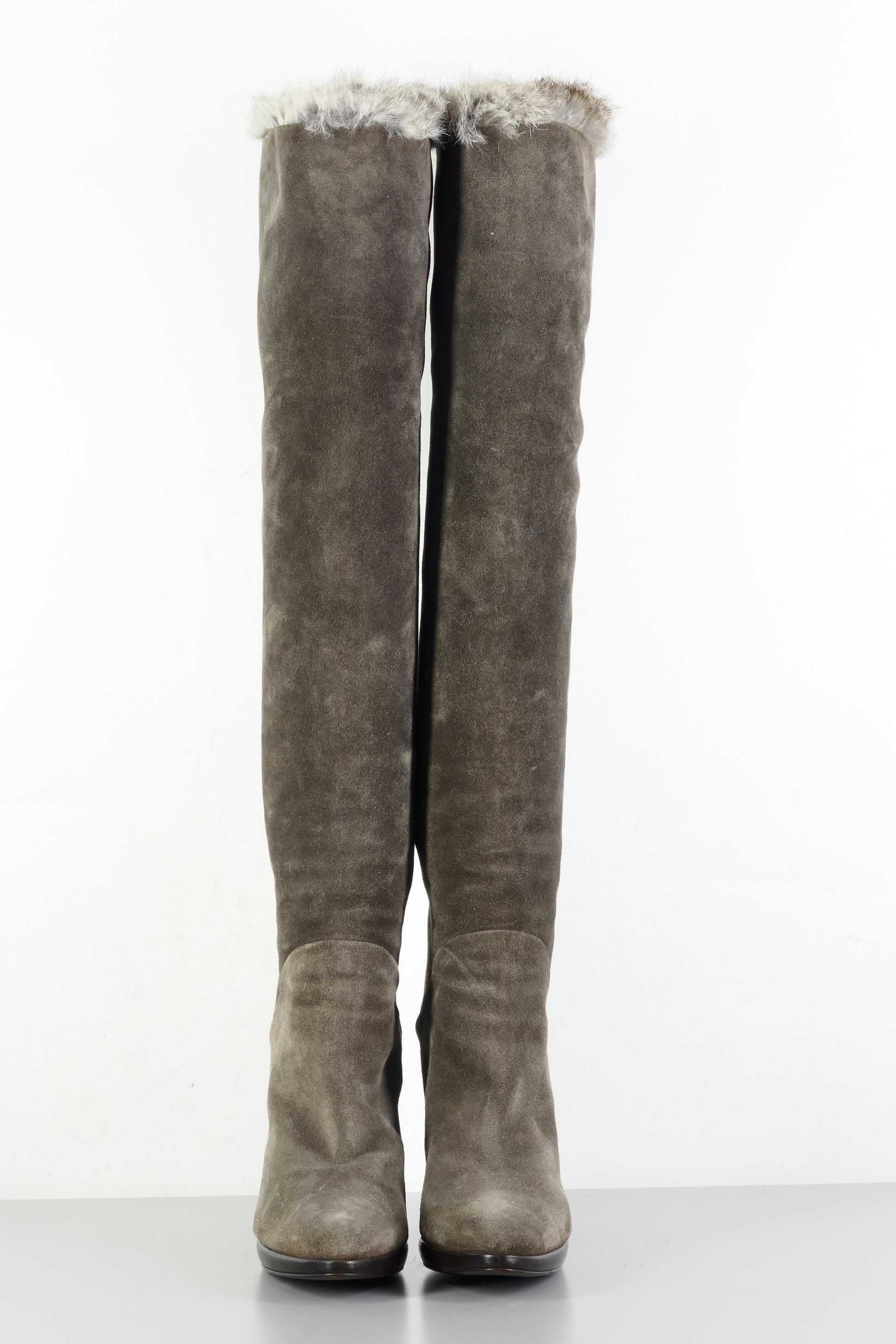 BUUTS Giuseppe Zanotti Hohe Stiefel Wildleder khaki 224014-4