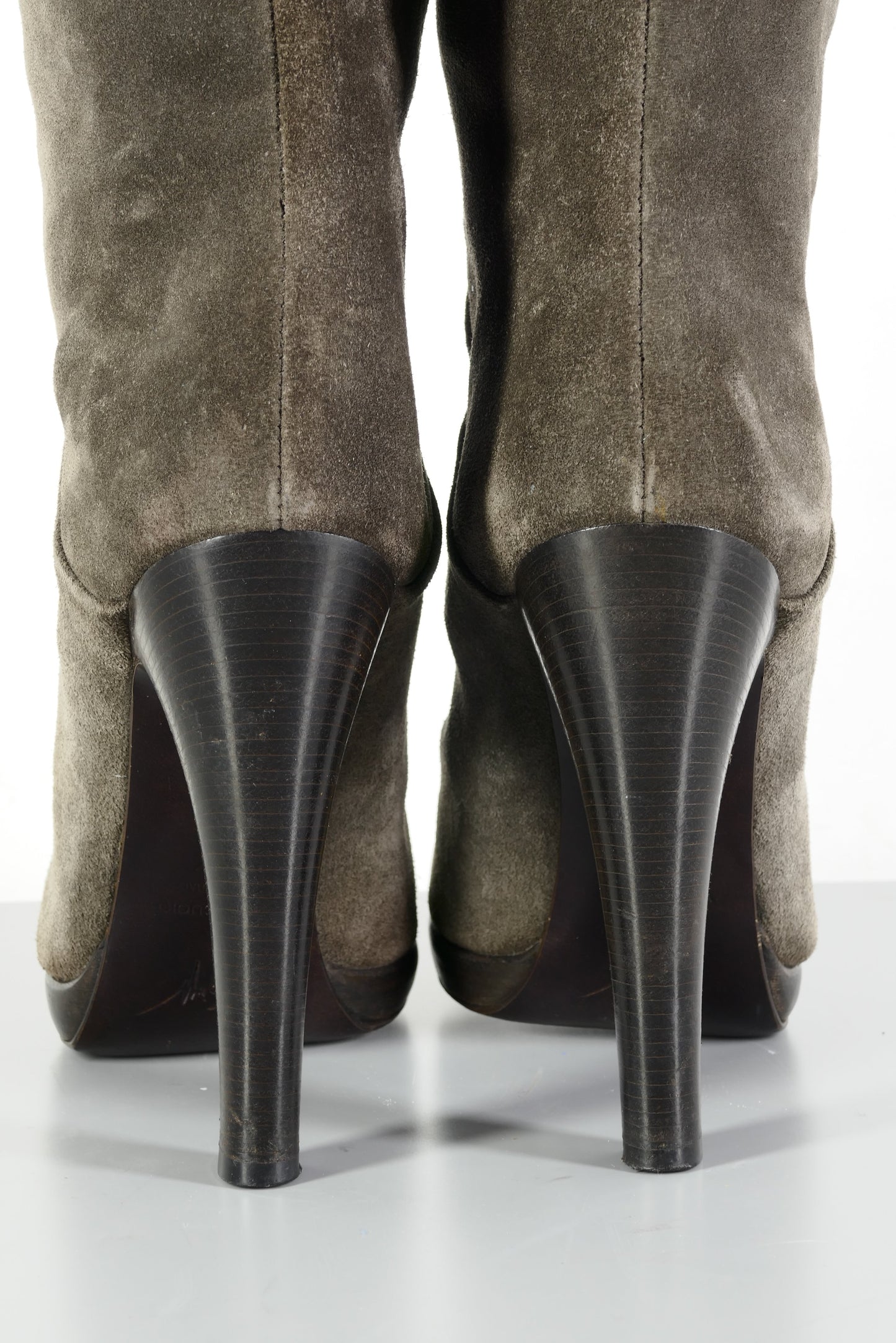 BUUTS Giuseppe Zanotti Hohe Stiefel Wildleder khaki 224014-6