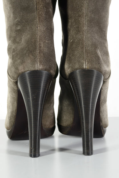 BUUTS Giuseppe Zanotti Hohe Stiefel Wildleder khaki 224014-6