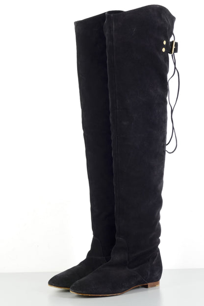 BUUTS Chloé Overknees Wildleder schwarz 224015-2
